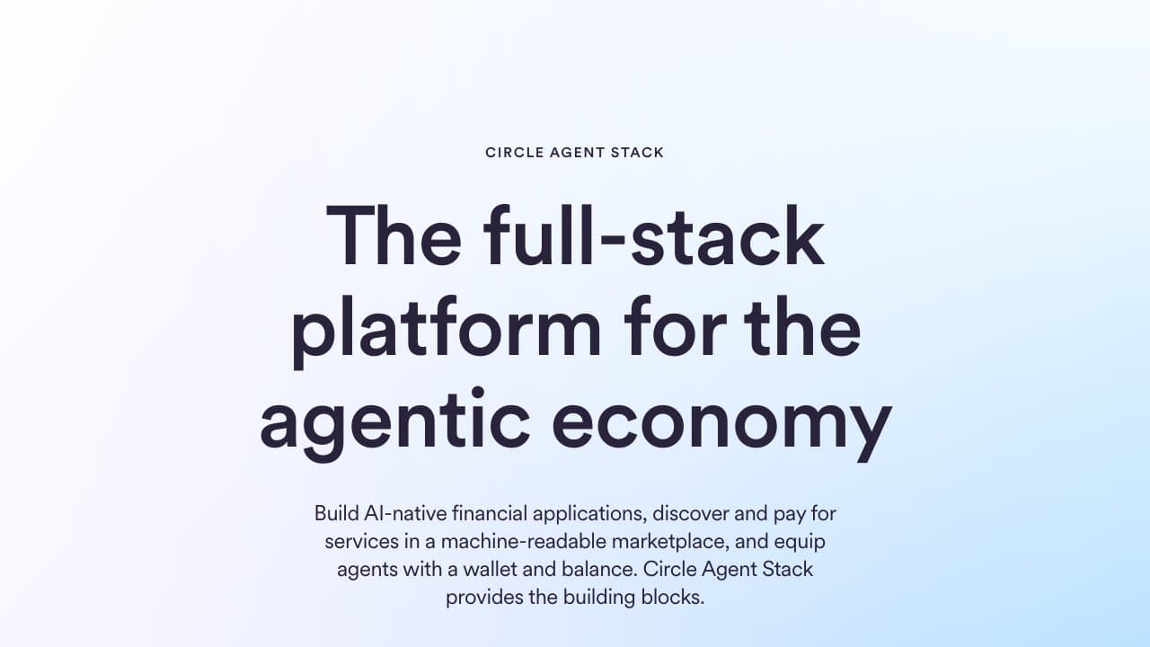 Circle Agent Stack website screenshot