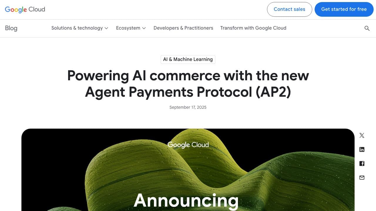 Agent Payments Protocol website screenshot
